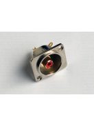 RCA aljzat – beépíthető ‘D’ házas RCA aljzat, aranyozott, ezüst, piros