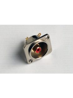   RCA aljzat – beépíthető ‘D’ házas RCA aljzat, aranyozott, ezüst, piros